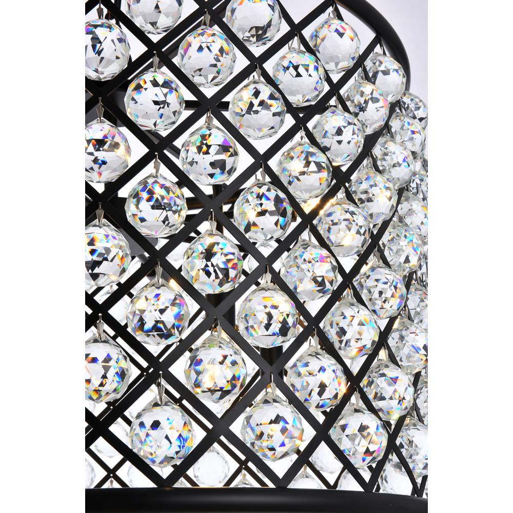 Madison 8 light Matte Black Chandelier Clear Royal Cut Crystal. Picture 4