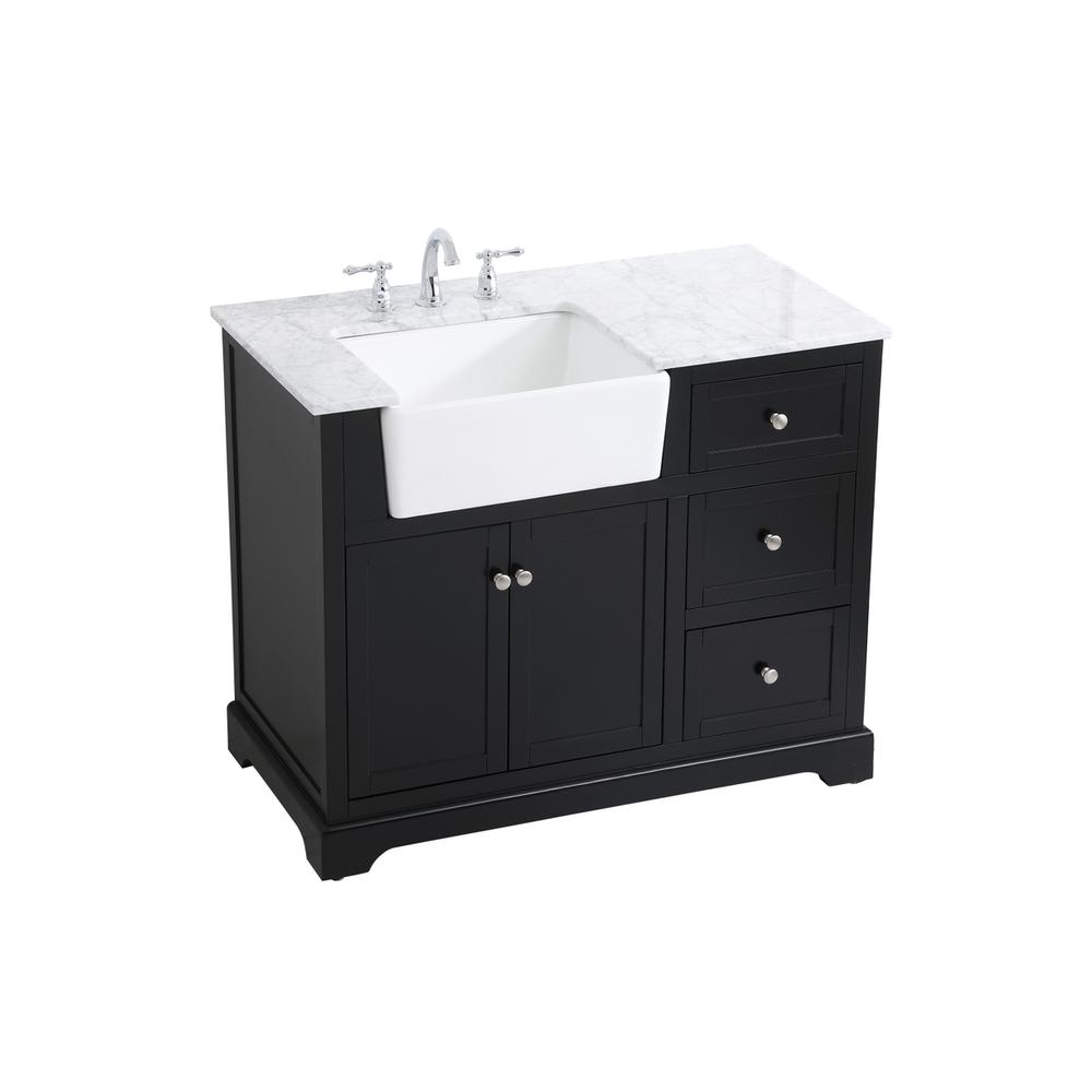 42 inch Single bathroom vanity in black. Picture 8