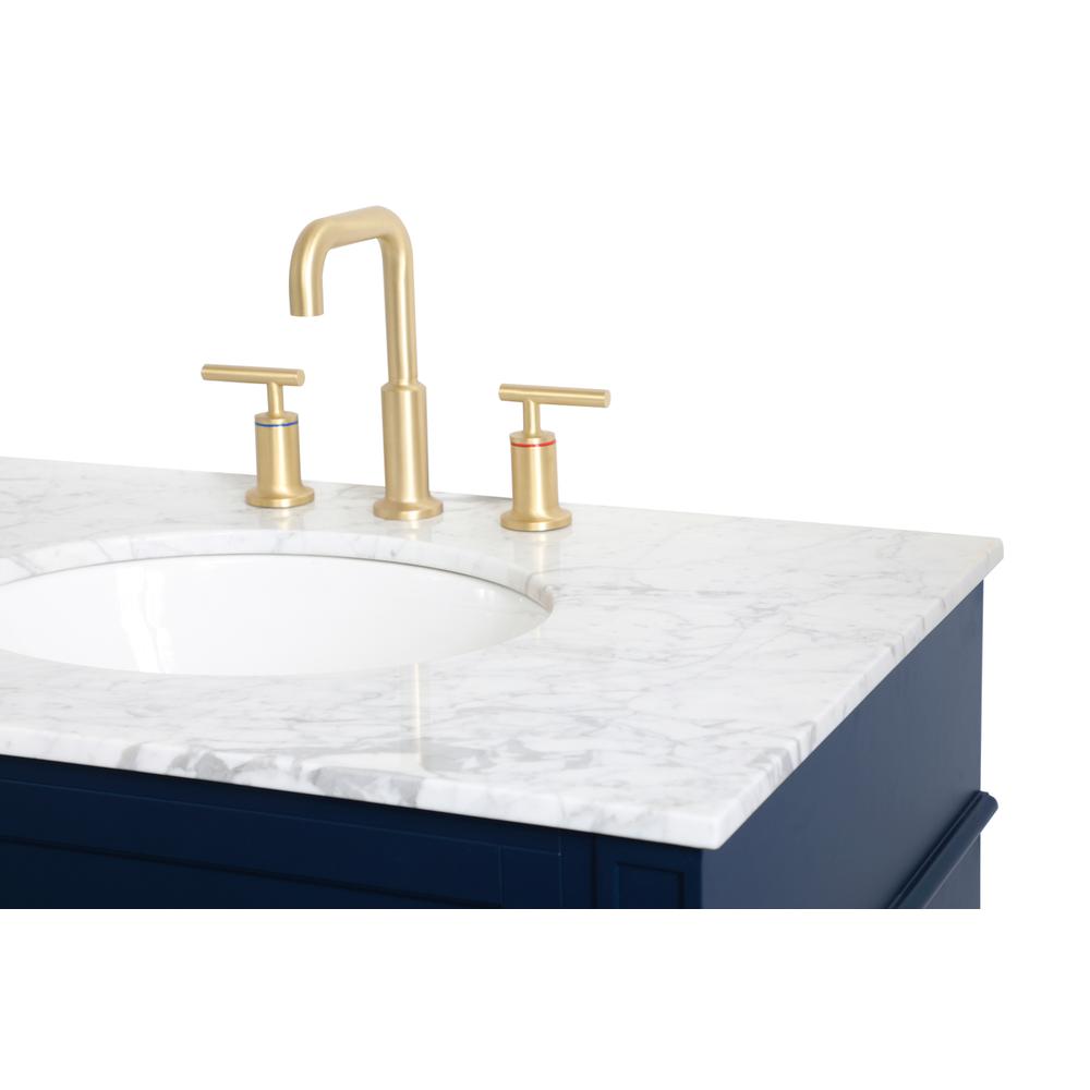 32 inch Single bathroom vanity in blue. Picture 10
