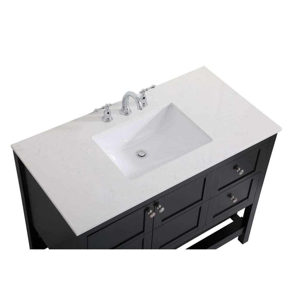 42 inch Single Bathroom Vanity in Black. Picture 9