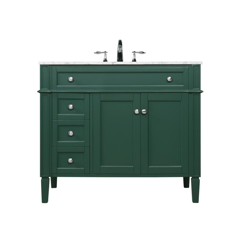 40 inch Single bathroom vanity in green. Picture 1