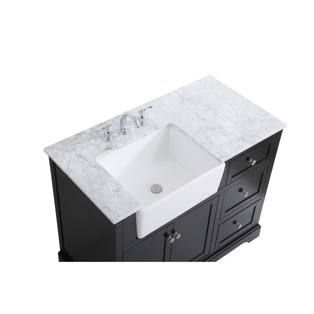 42 inch Single bathroom vanity in black. Picture 10