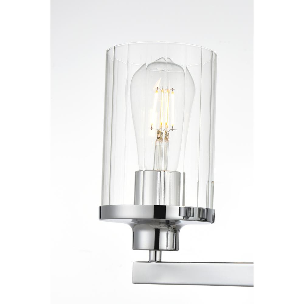 Saanvi 4 light Chrome and Clear Bath Sconce. Picture 4