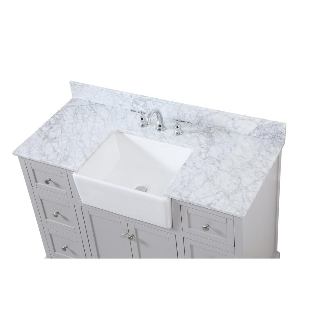48 inch Single bathroom vanity in grey. Picture 10