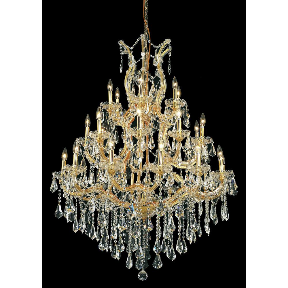 Maria Theresa 28 light Gold Chandelier Clear Royal Cut Crystal. Picture 1