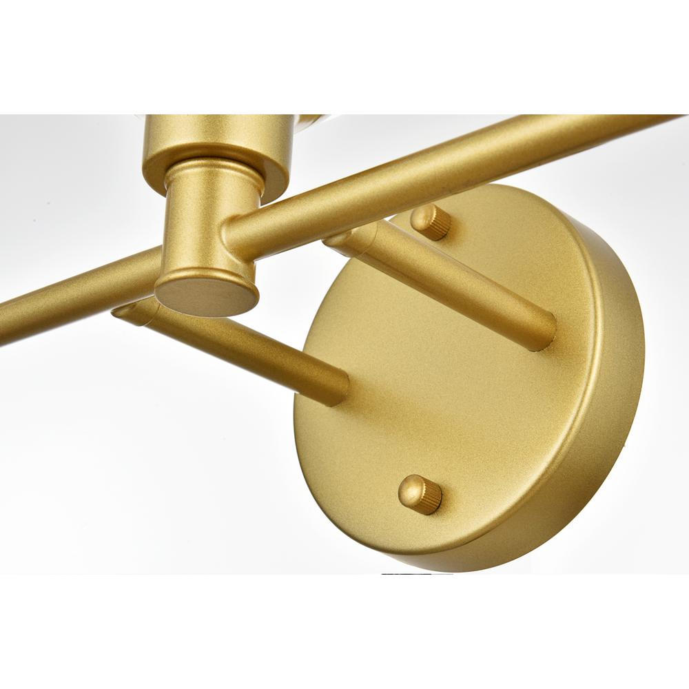 Cordelia 3 light Brass and frosted white Bath Sconce. Picture 5