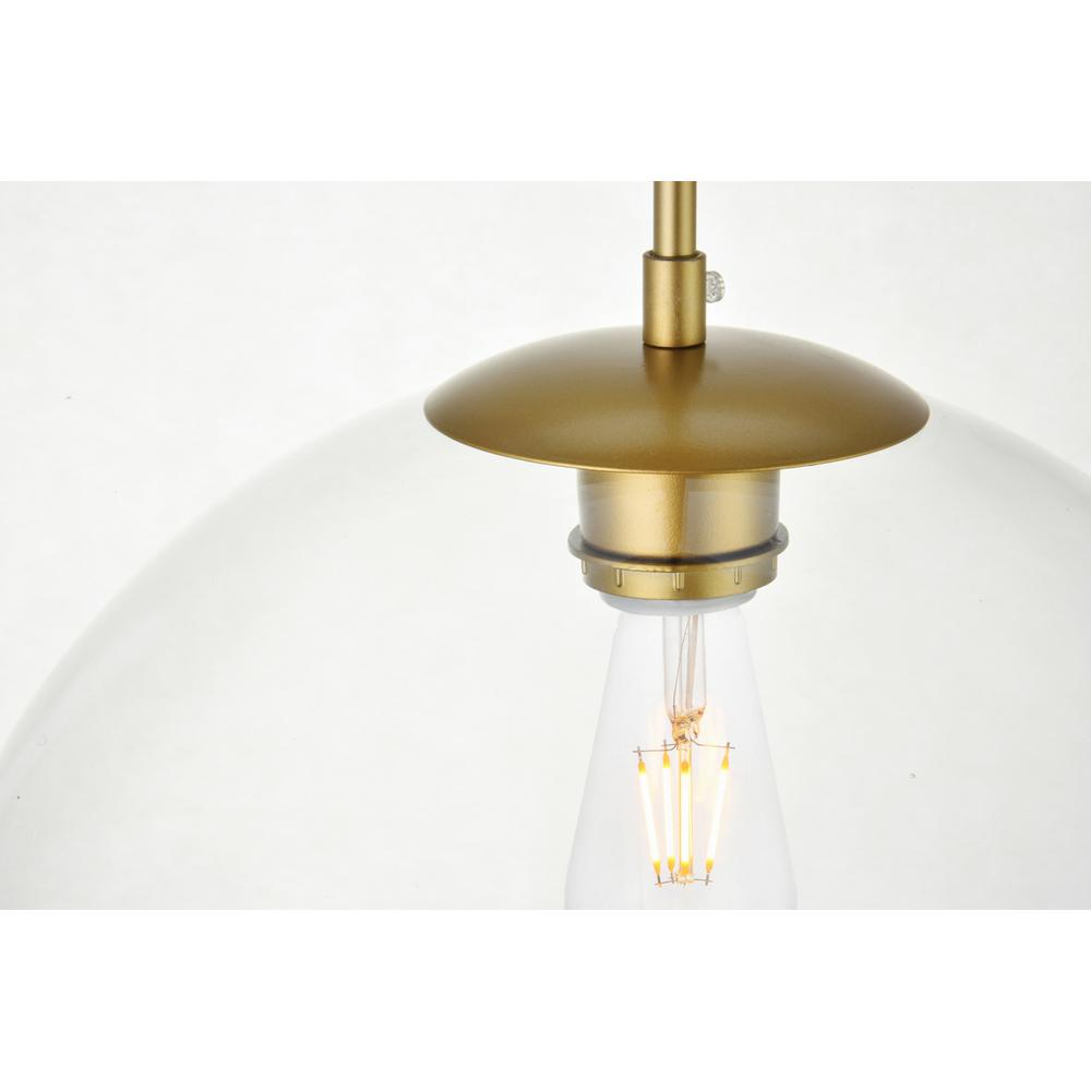 Baxter 1 Light Brass Pendant With Clear Glass. Picture 4