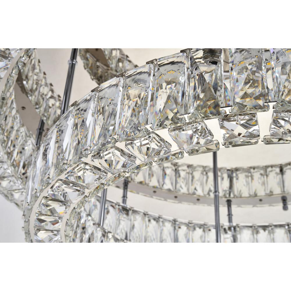 Monroe LED light Chrome Flush Mount Clear Royal Cut Crystal. Picture 4