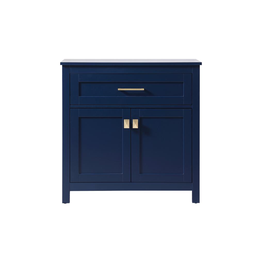 30 Inch Wide Bathroom Storage Freestanding Cabinet In Blue. Picture 1
