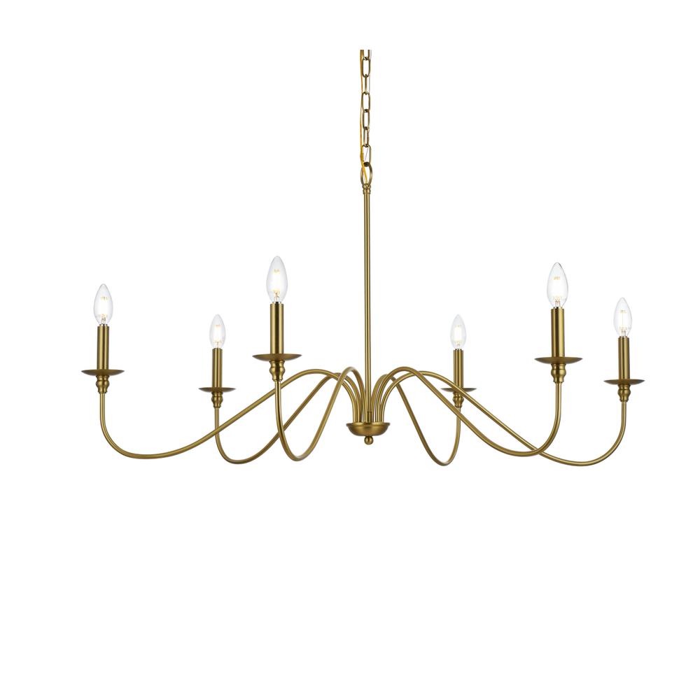 Rohan 42 inch chandelier in Satin Gold. Picture 2