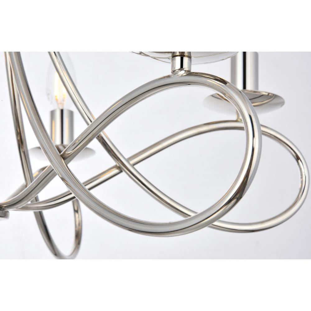Lyndon 6 light polished Nickel Pendant. Picture 2