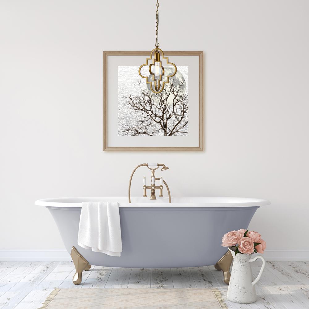 Sandara 1 light pendant in brass. Picture 8
