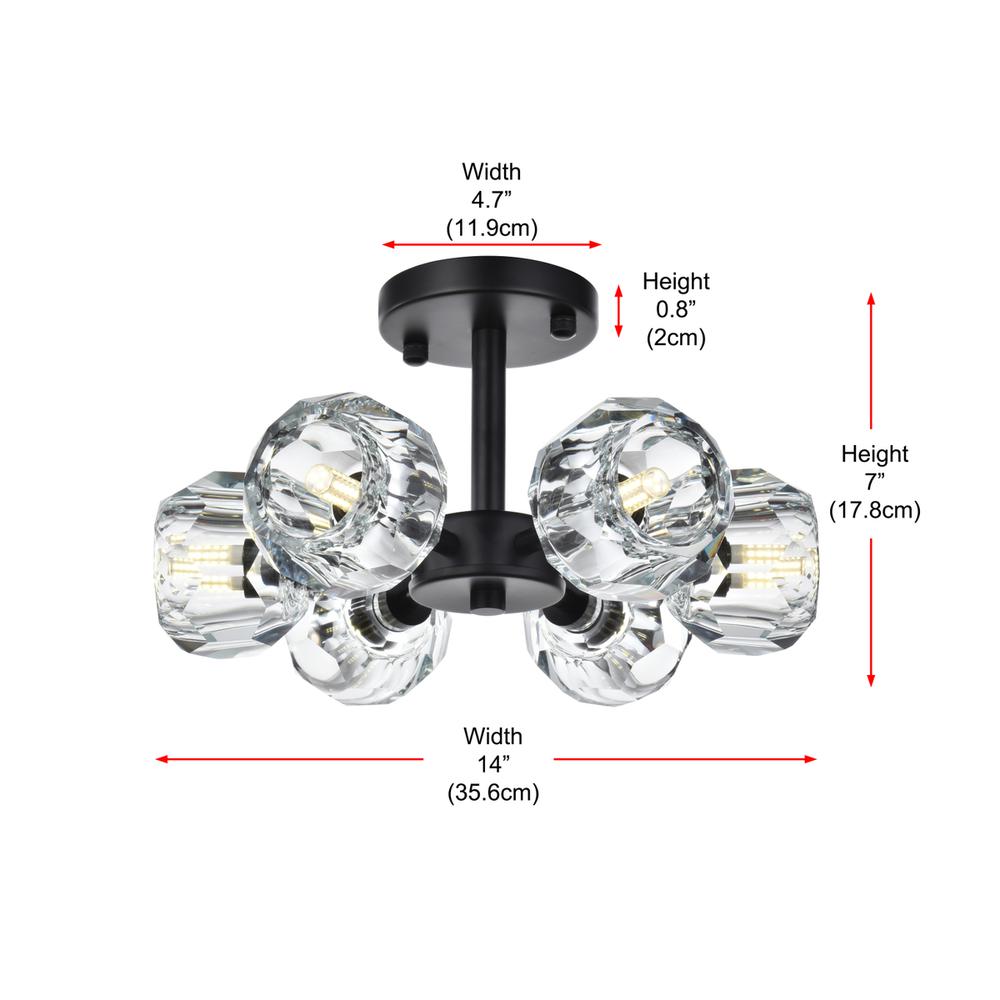Eren 14 inch Flush Mount in Black. Picture 8
