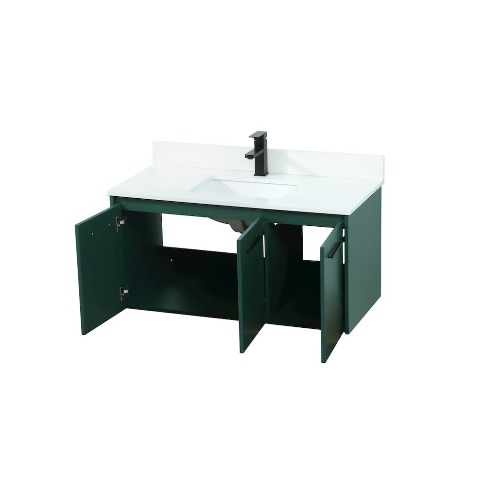 40 Inch Single Bathroom Vanity In Green With Backsplash. Picture 10