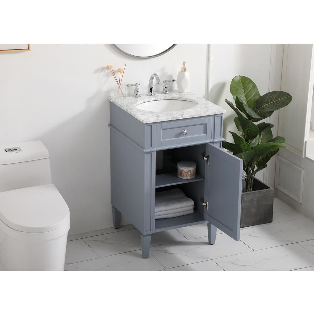 21 inch Single bathroom vanity in grey. Picture 3