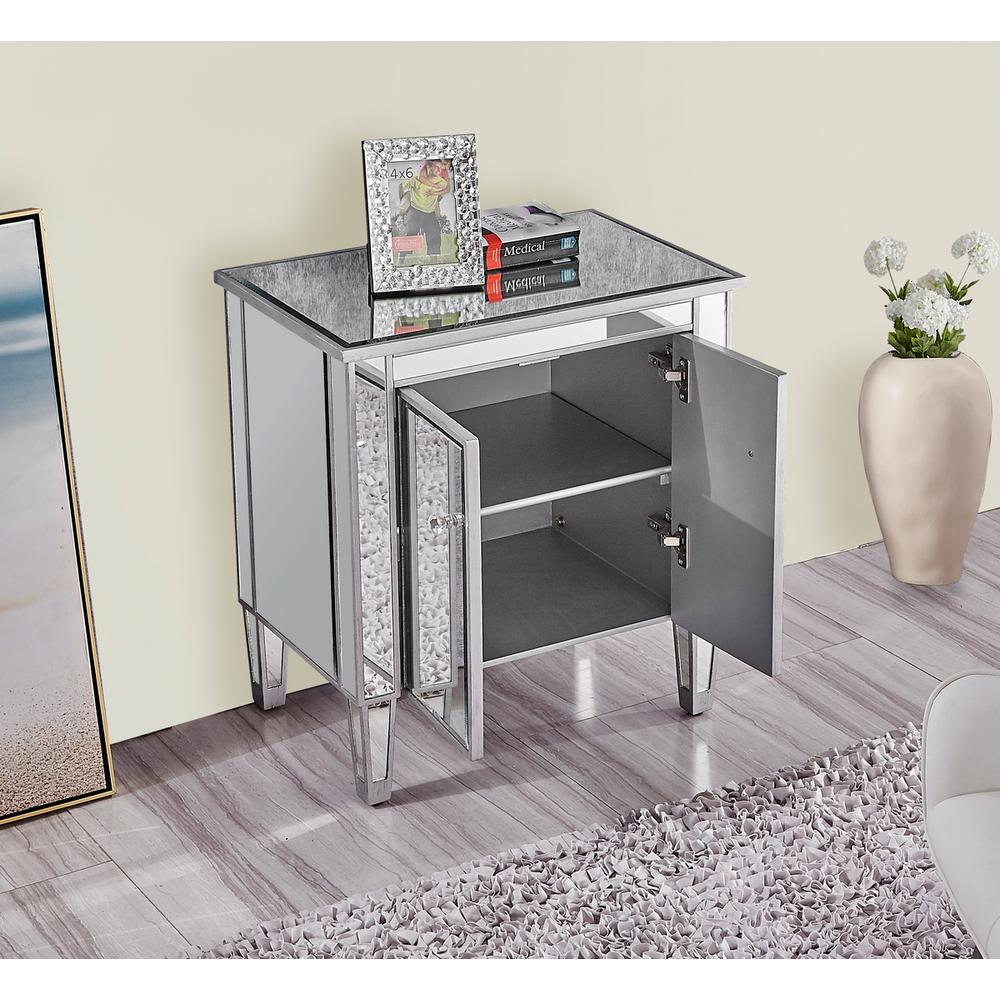 Cabinet 2 doors 24in. W x 16in. D x 26in. H in antique silver paint. Picture 10