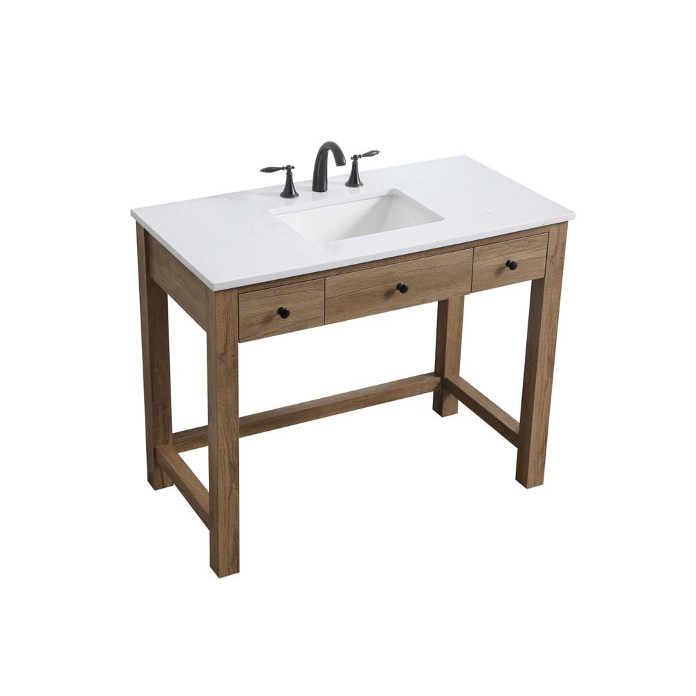 42 Inch ADA Compliant Bathroom Vanity In Natural Oak. Picture 8