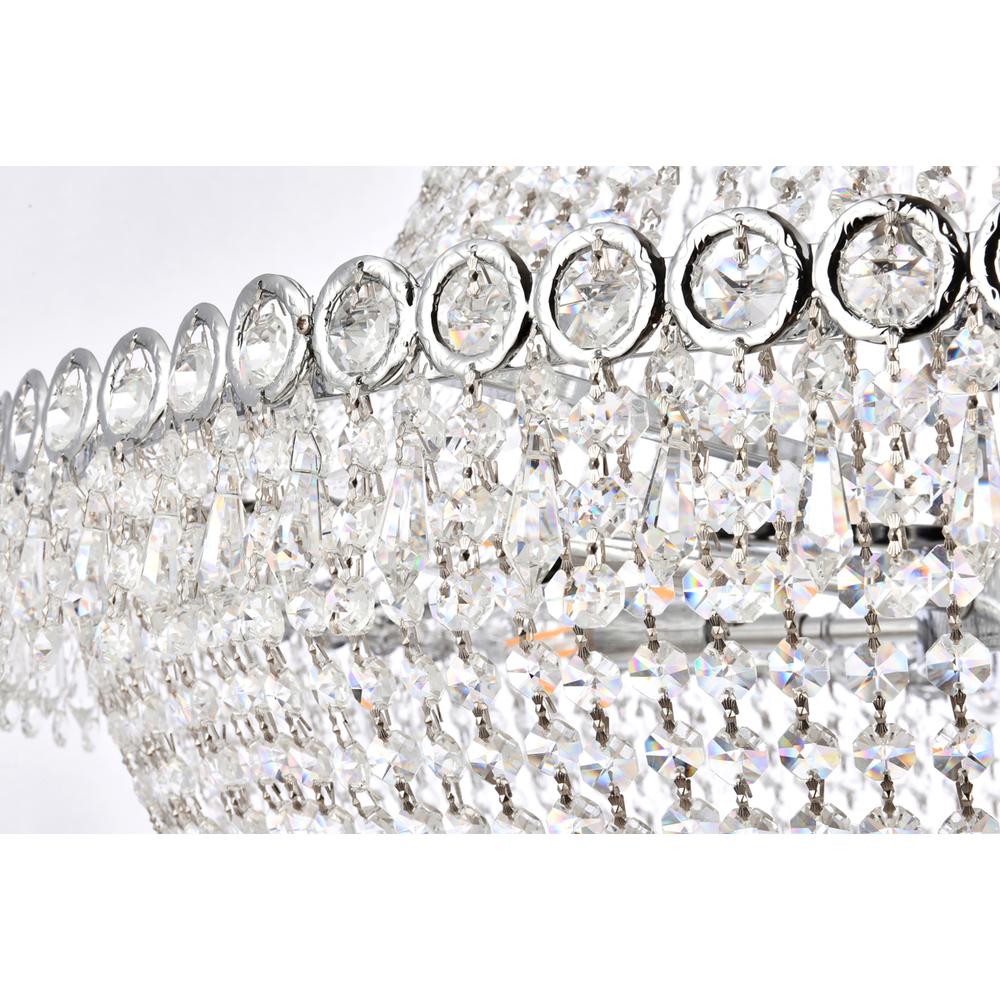 Century 17 light Chrome Chandelier Clear Royal Cut Crystal. Picture 4