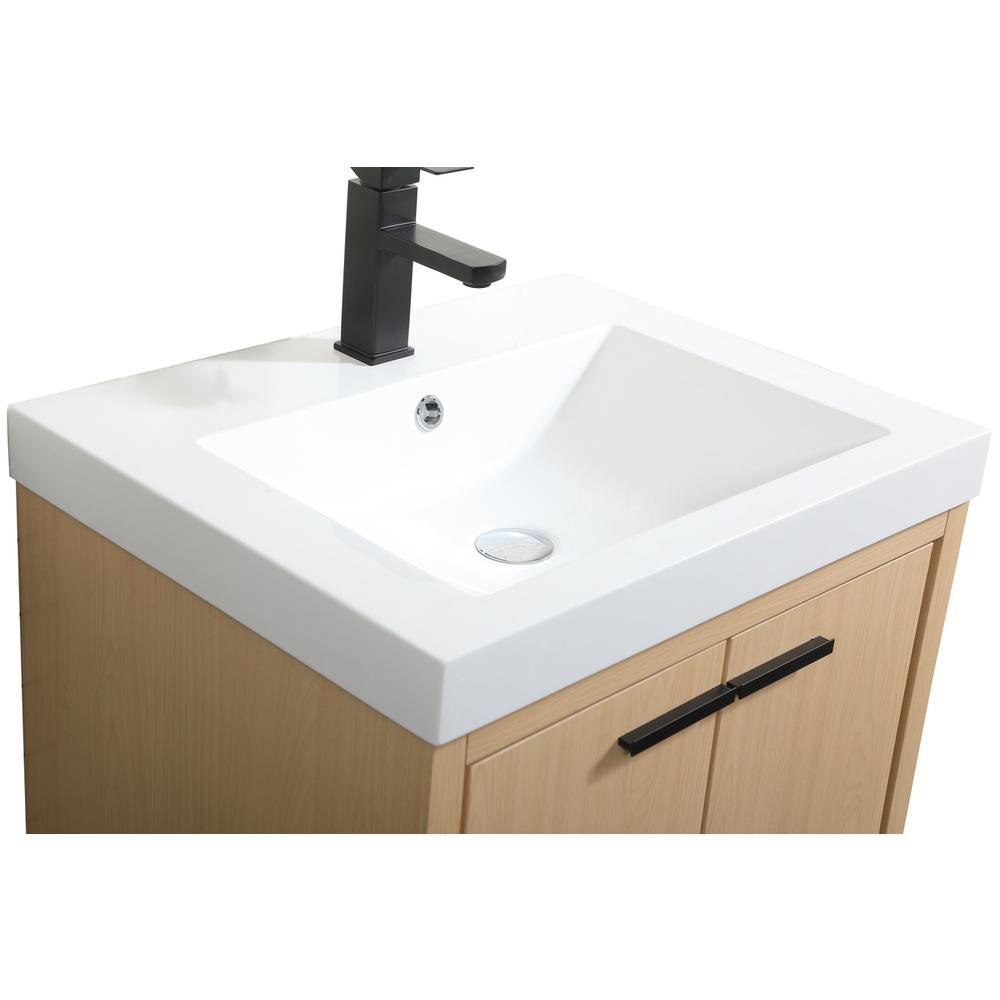 24 inch Single bathroom vanity in Maple. Picture 11