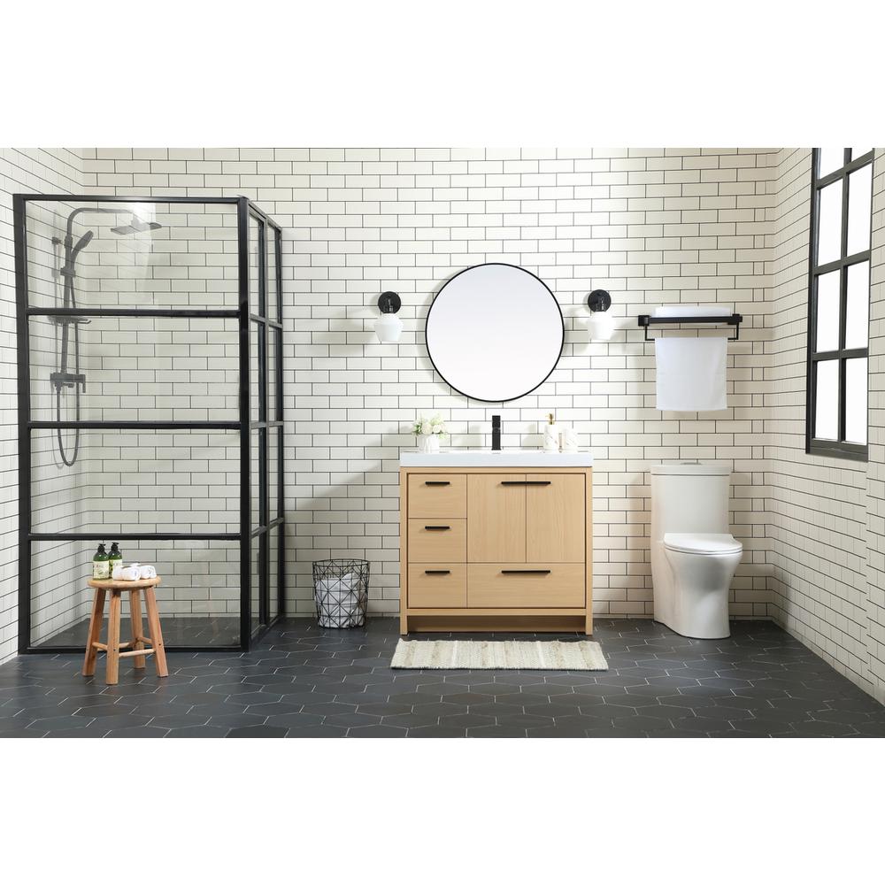 36 inch Single bathroom vanity in Maple. Picture 4