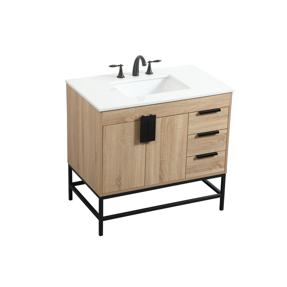 36 inch Single bathroom vanity in mango wood. Picture 8
