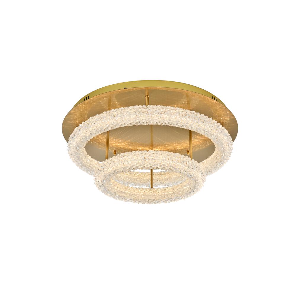 Bowen 26 inch Adjustable LED Flush Mount in Satin Gold. Picture 1