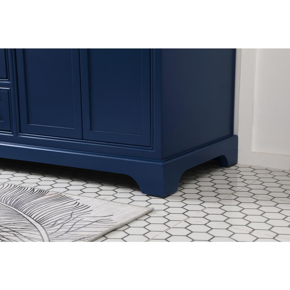 60 inch Single bathroom vanity in Blue. Picture 6
