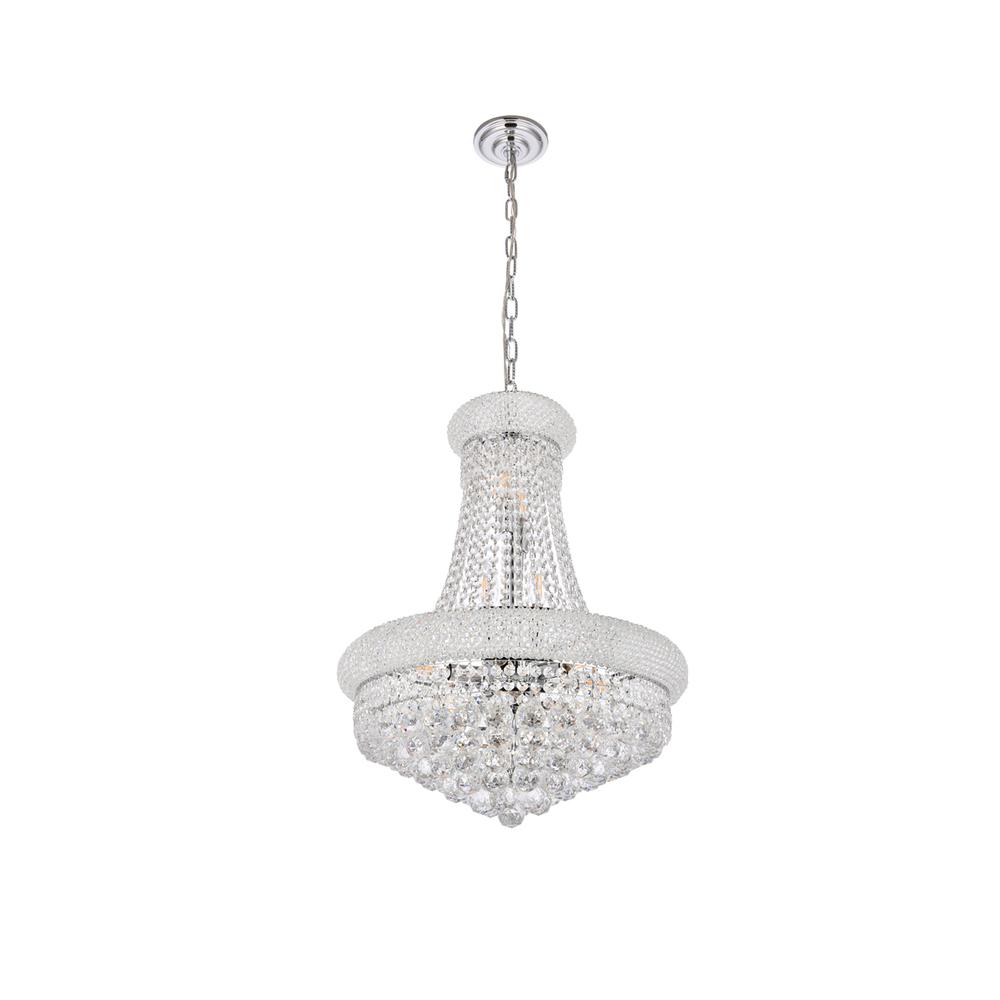 Primo 14 light Chrome Chandelier Clear Royal Cut Crystal. Picture 6