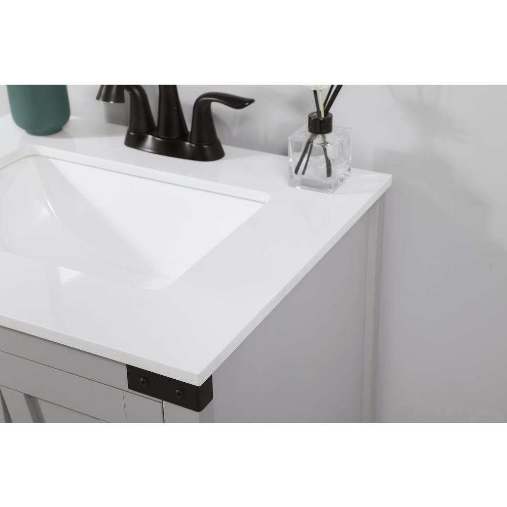 24 inch Single bathroom vanity in grey. Picture 5