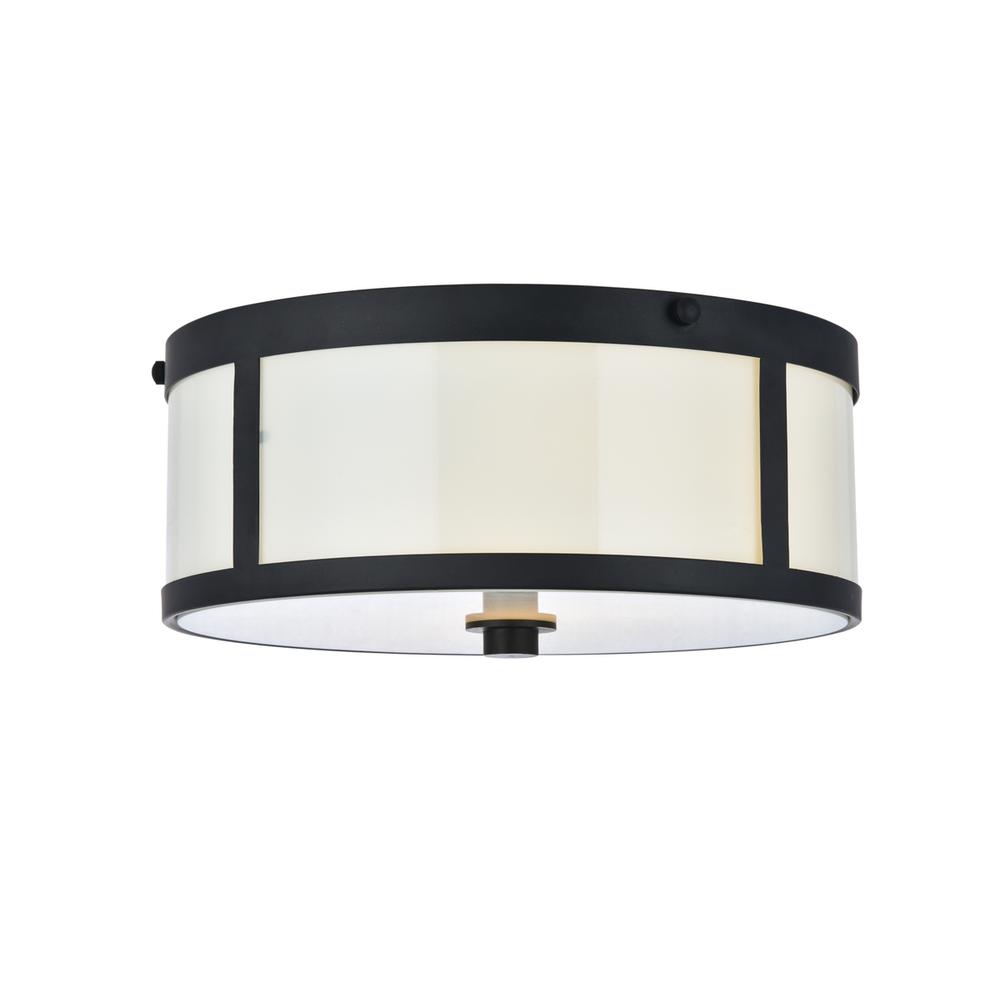 Hadrian 2 light 12 inch flat black flush mount. Picture 1
