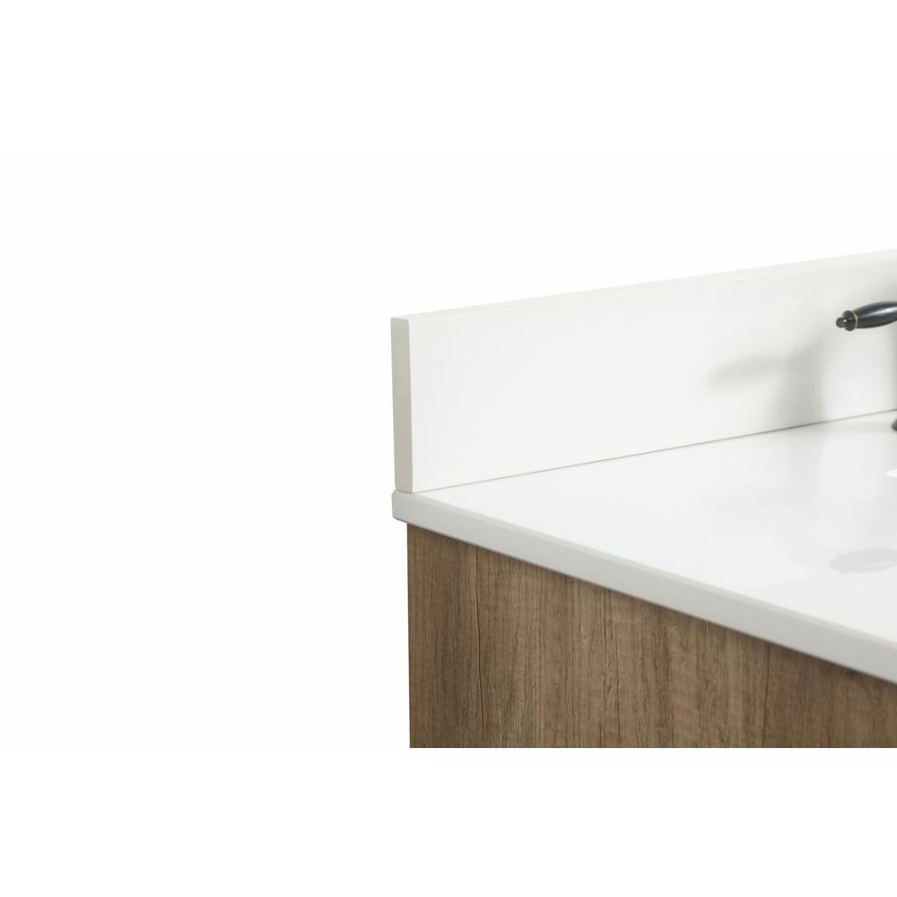 36 inch Single bathroom vanity in natural oak with backsplash. Picture 11