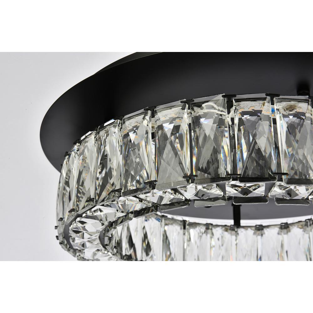 Monroe 18 inch LED Single flush mount in black. Picture 5