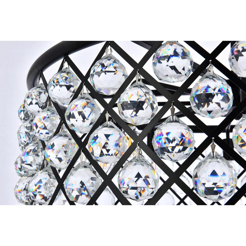 Madison 8 light Matte Black Chandelier Clear Royal Cut Crystal. Picture 5