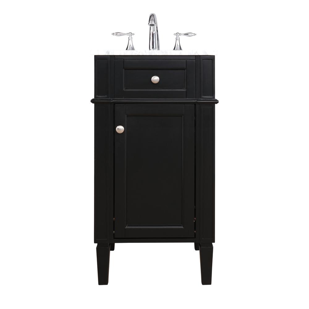 18 inch Single bathroom vanity in Black. Picture 1