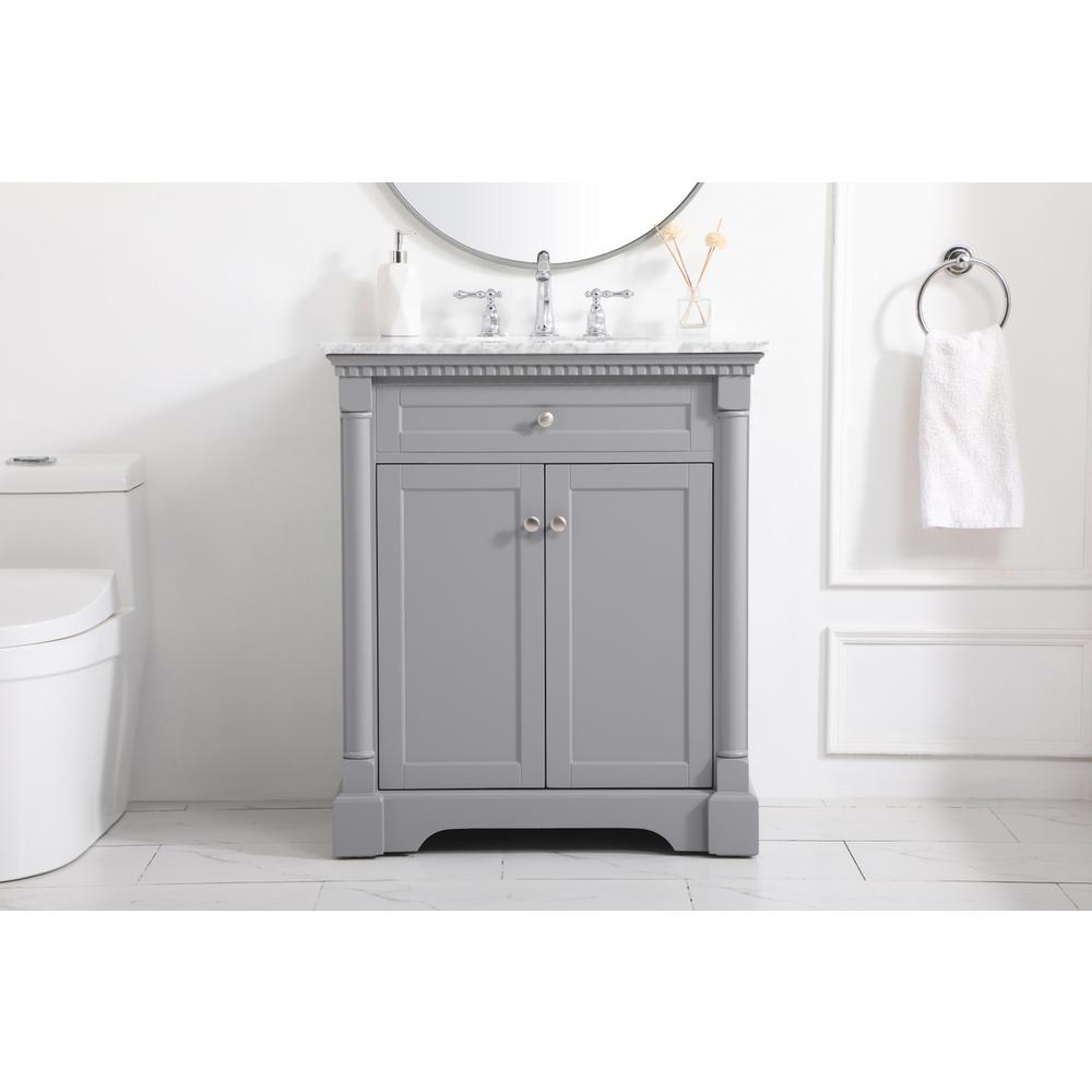 30 inch Single bathroom vanity in  Grey. Picture 14