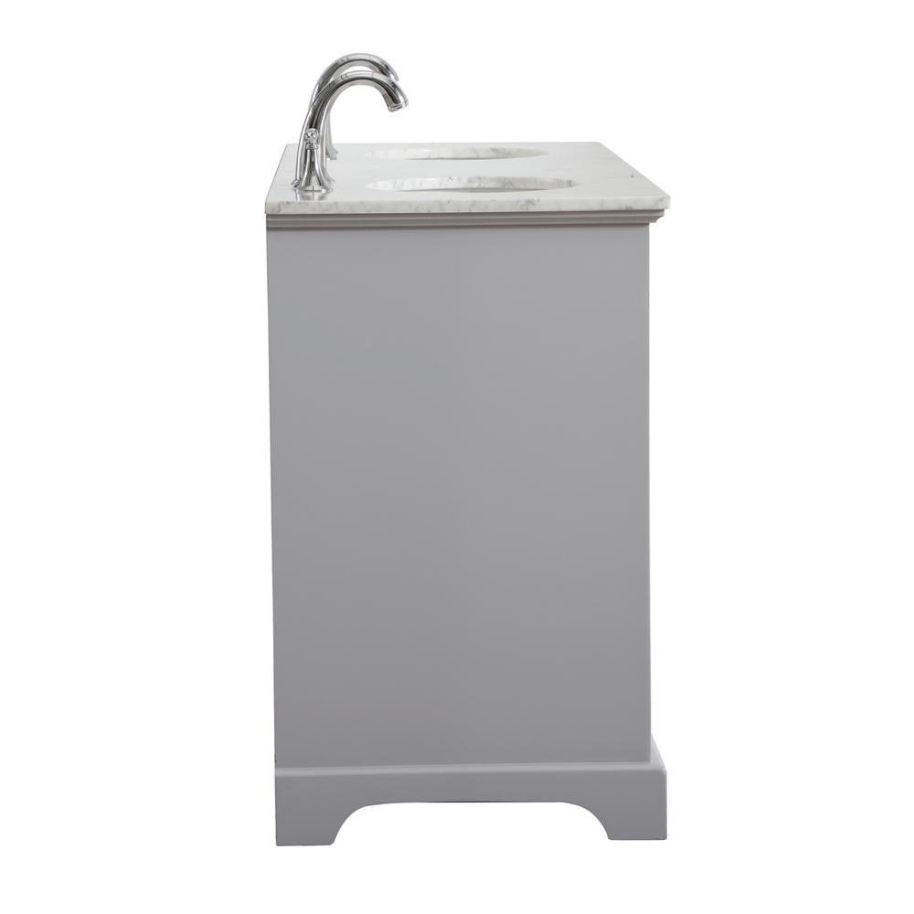 60 In. Double Bathroom Vanity Set In Light Grey. Picture 11