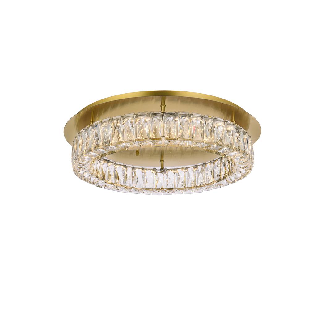 Monroe 22 inch LED Single flush mount in gold. Picture 1