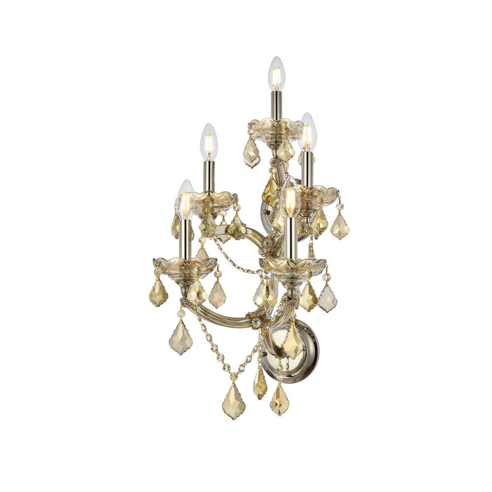Maria Theresa 5 light Golden Teak Wall Sconce Golden Teak. Picture 2