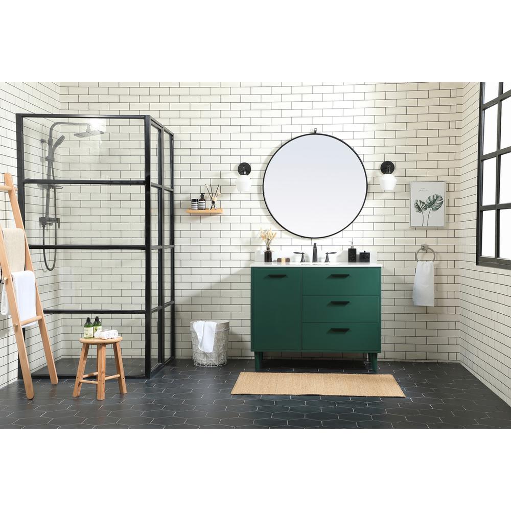 42 inch bathroom vanity in Green with backsplash. Picture 4