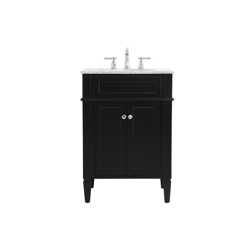 24 inch Single bathroom vanity in Black. Picture 1