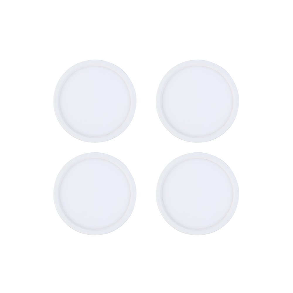 6 Inch 3000K-5000K Selectable 15W 900 Lumens Disk Light In White Pack Of 4. Picture 1