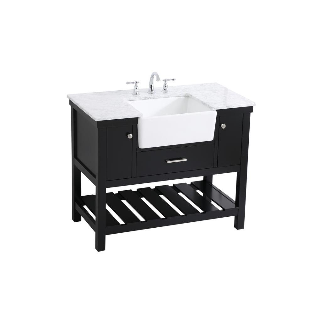 42 inch Single bathroom vanity in black. Picture 8
