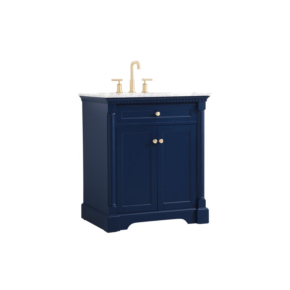 30 inch Single bathroom vanity in  Blue. Picture 7