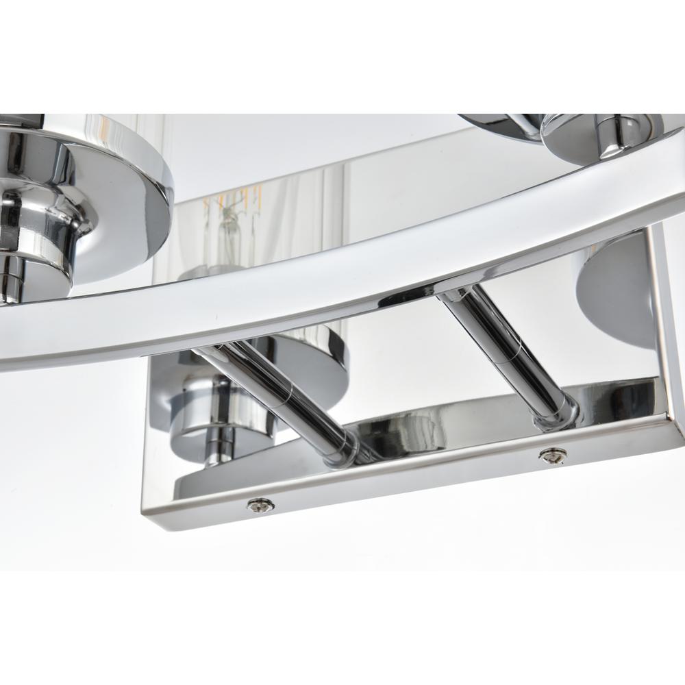 Saanvi 4 light Chrome and Clear Bath Sconce. Picture 3