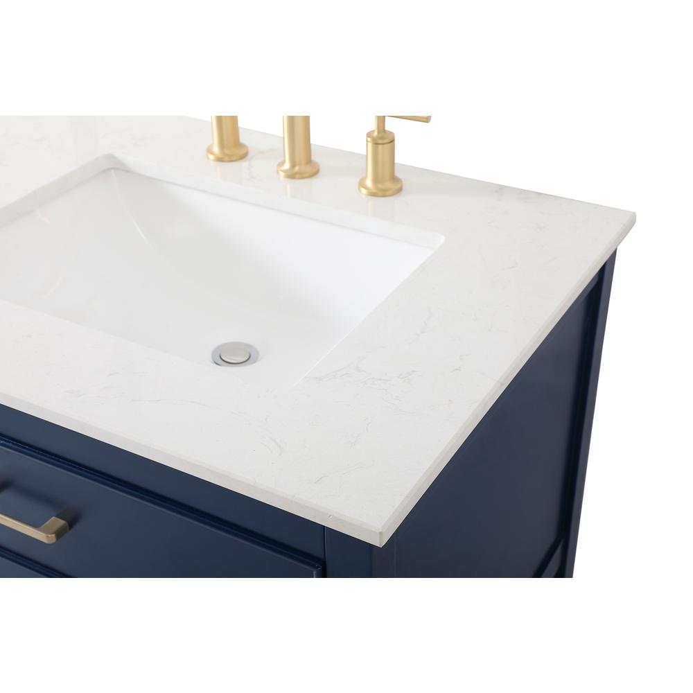 72 inch double bathroom vanity in blue. Picture 11