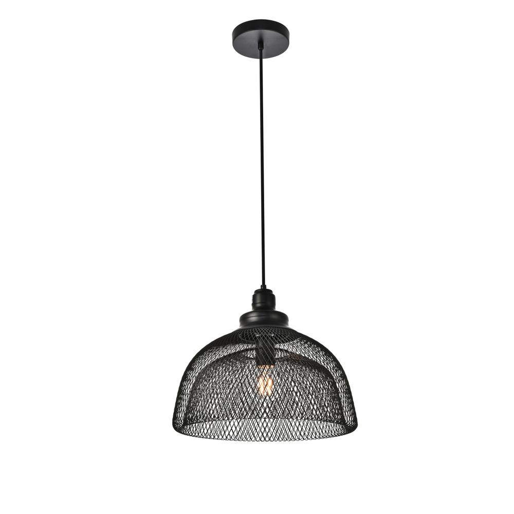 Warren Collection Pendant D13.5in H11in Lt:1 Black Finish. Picture 2