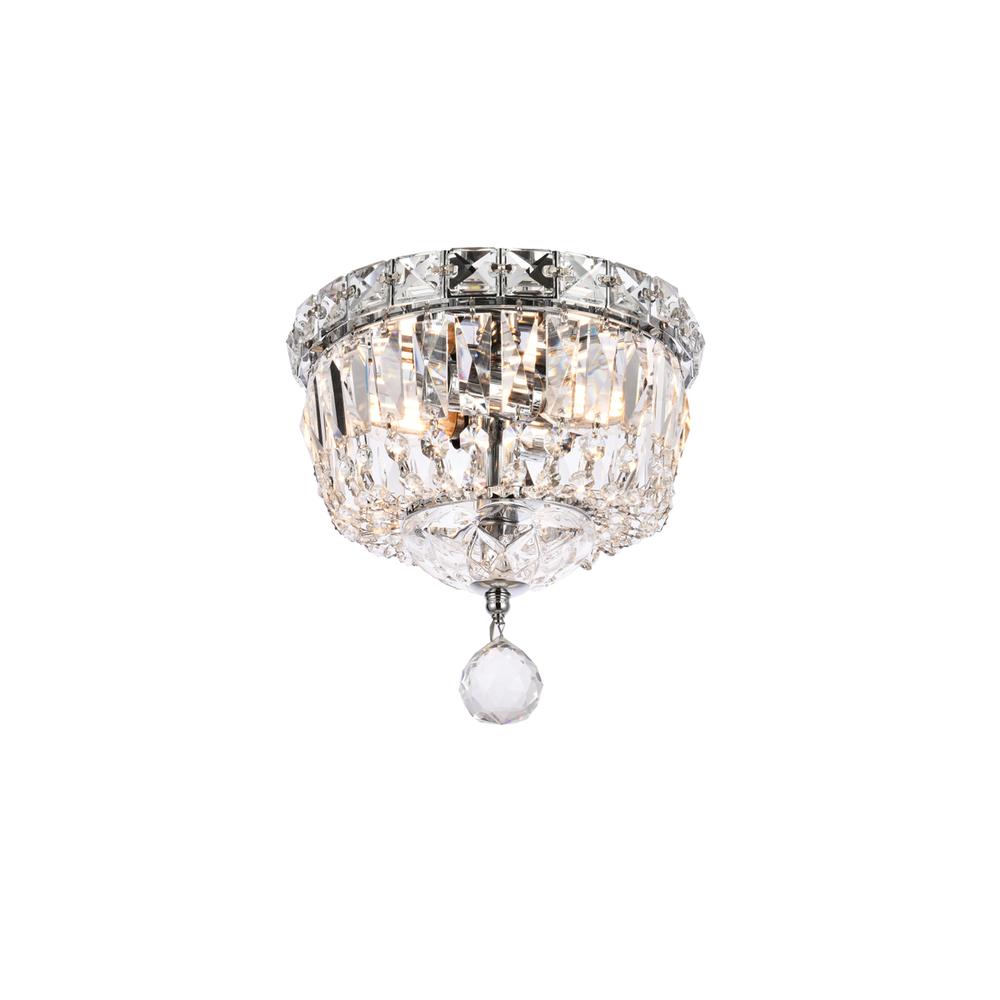 Tranquil 2 light Chrome Flush Mount Clear Royal Cut Crystal. Picture 2