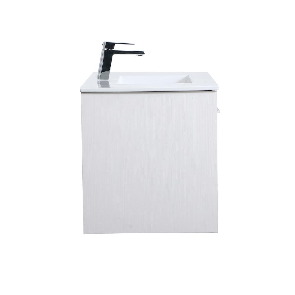 36 inch  Single Bathroom Floating Vanity in White. Picture 11