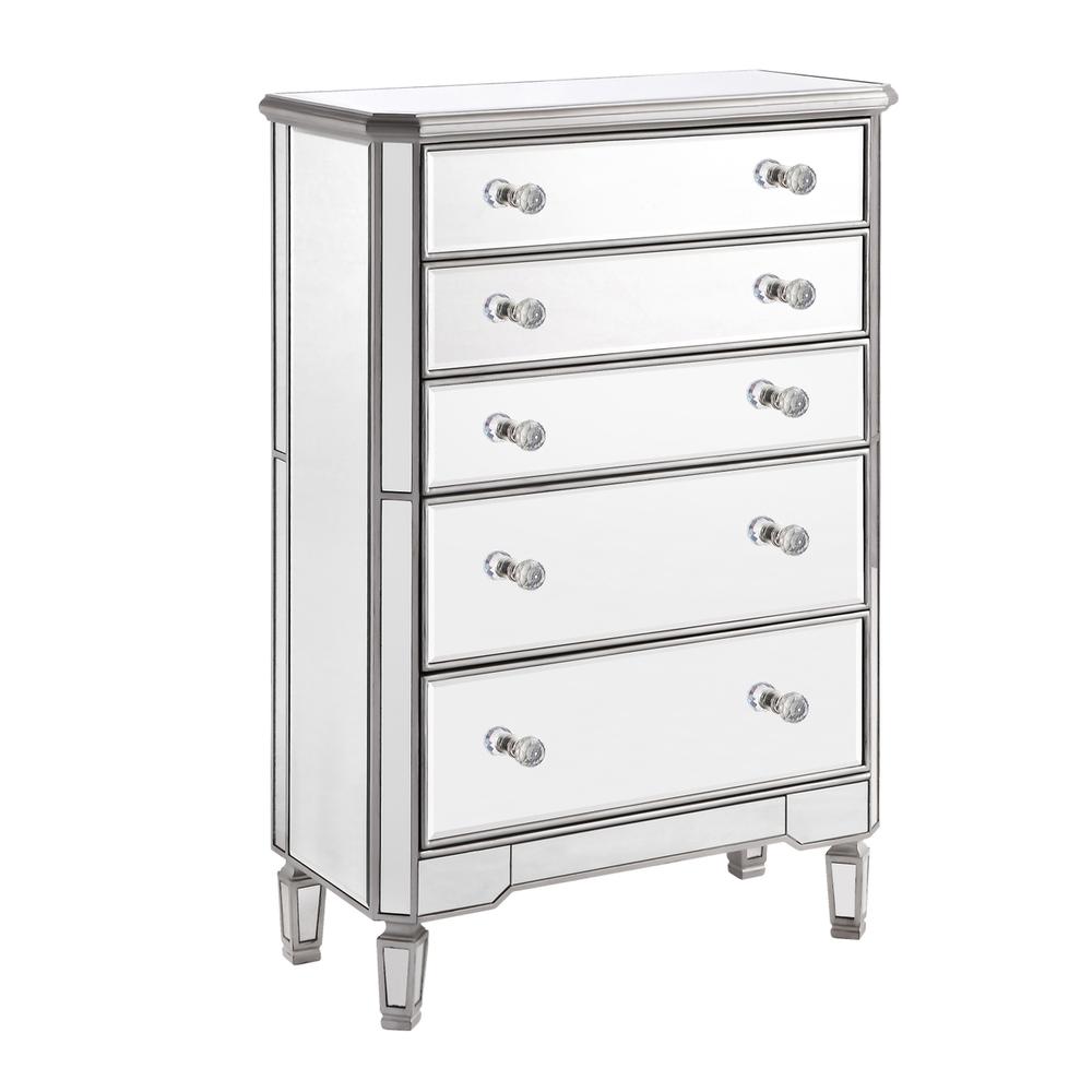 5 Drawer Cabinet 33 in. x 16 in. x 49 in. in silver paint. Picture 4