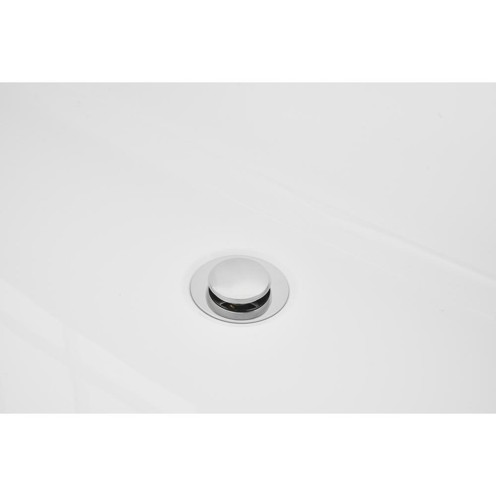 71 inch soaking roll top bathtub in glossy white. Picture 12
